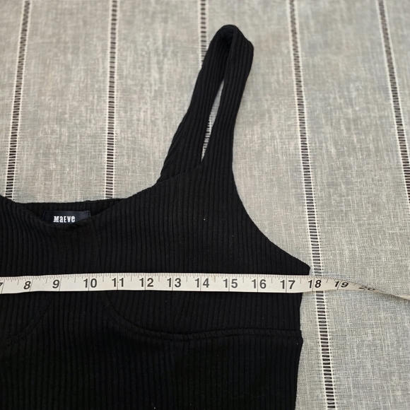 Maeve Crop Top Anthropologie Retro Black Size Xl - Picture 10 of 11